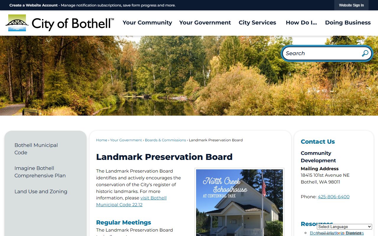 Bothell background check police department records unit official website