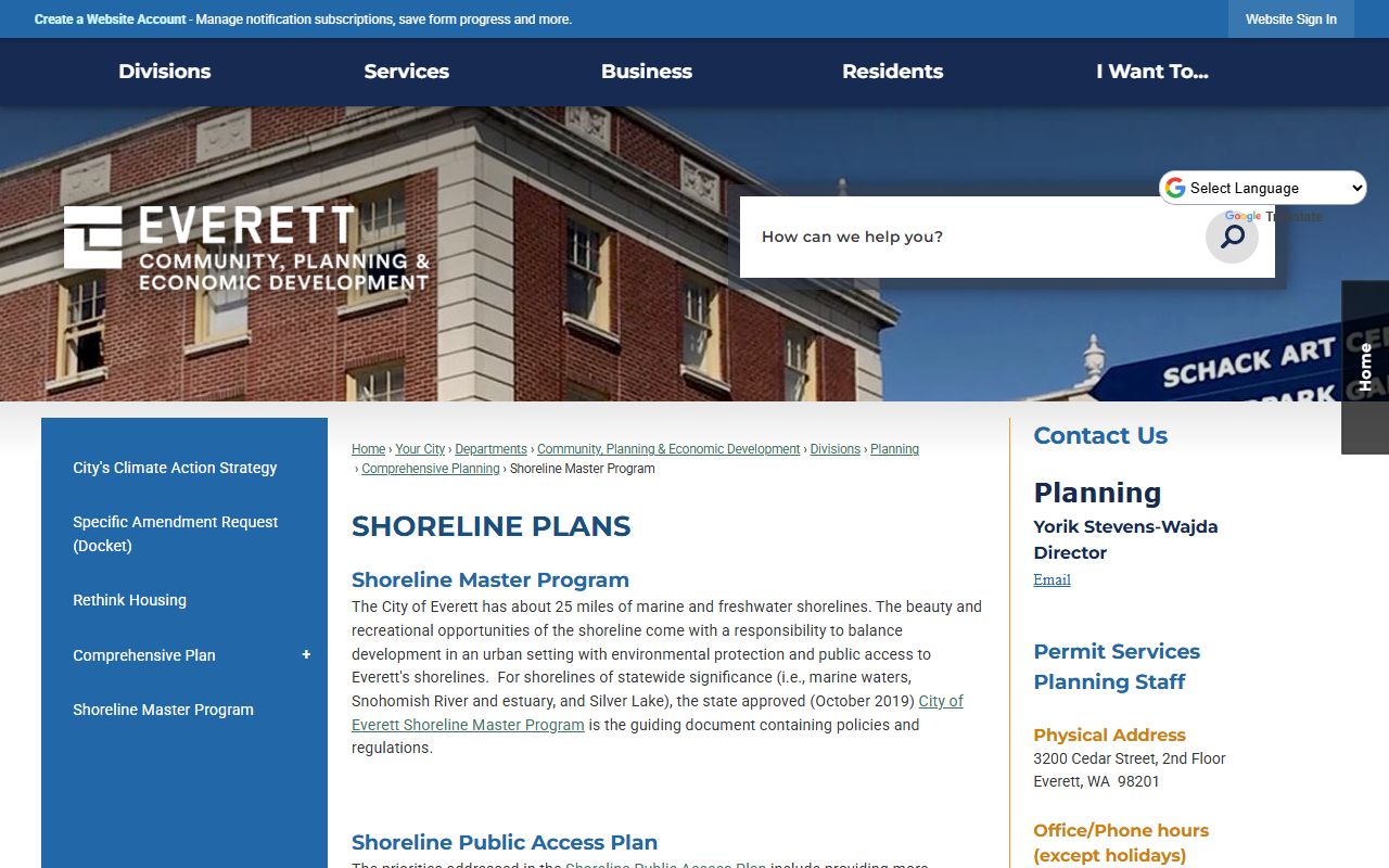 Everett City Clerk public records request portal for background check and city records access