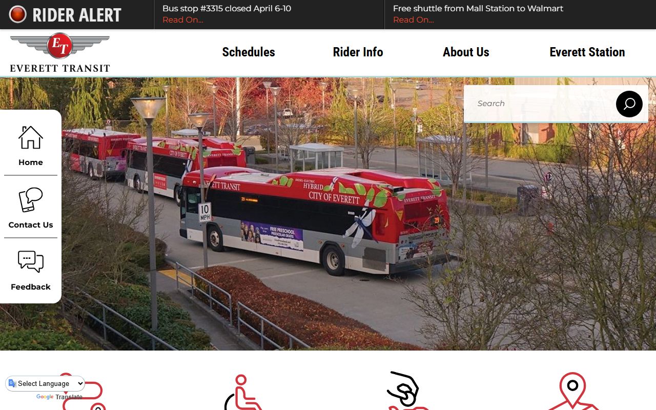 Everett Municipal Court website showing court records and background check information