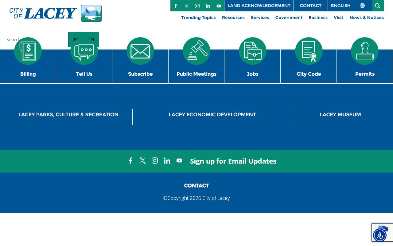 Lacey City Clerk office for public records requests and background check documents