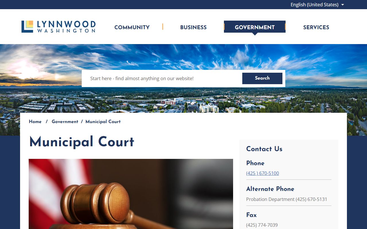 Lynnwood Municipal Court background check records portal