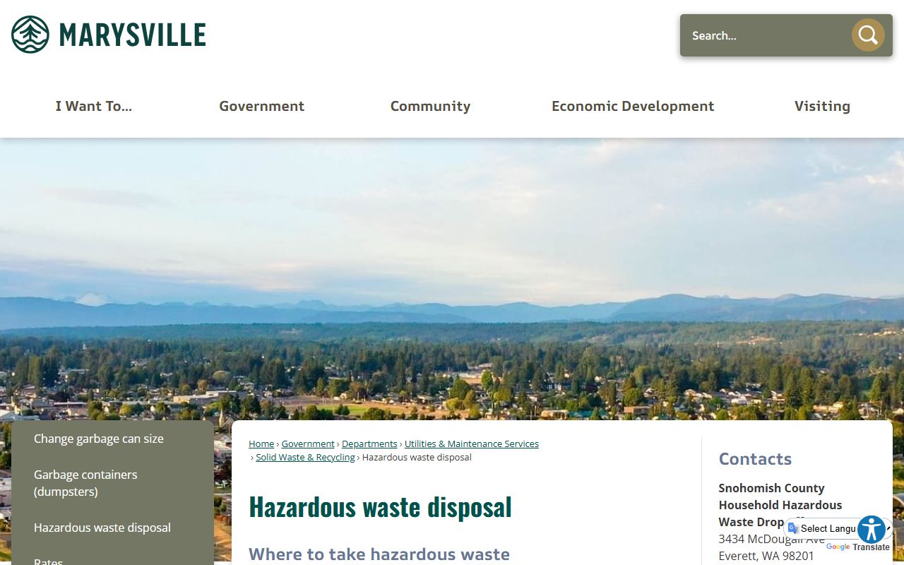 Marysville background check police department official website