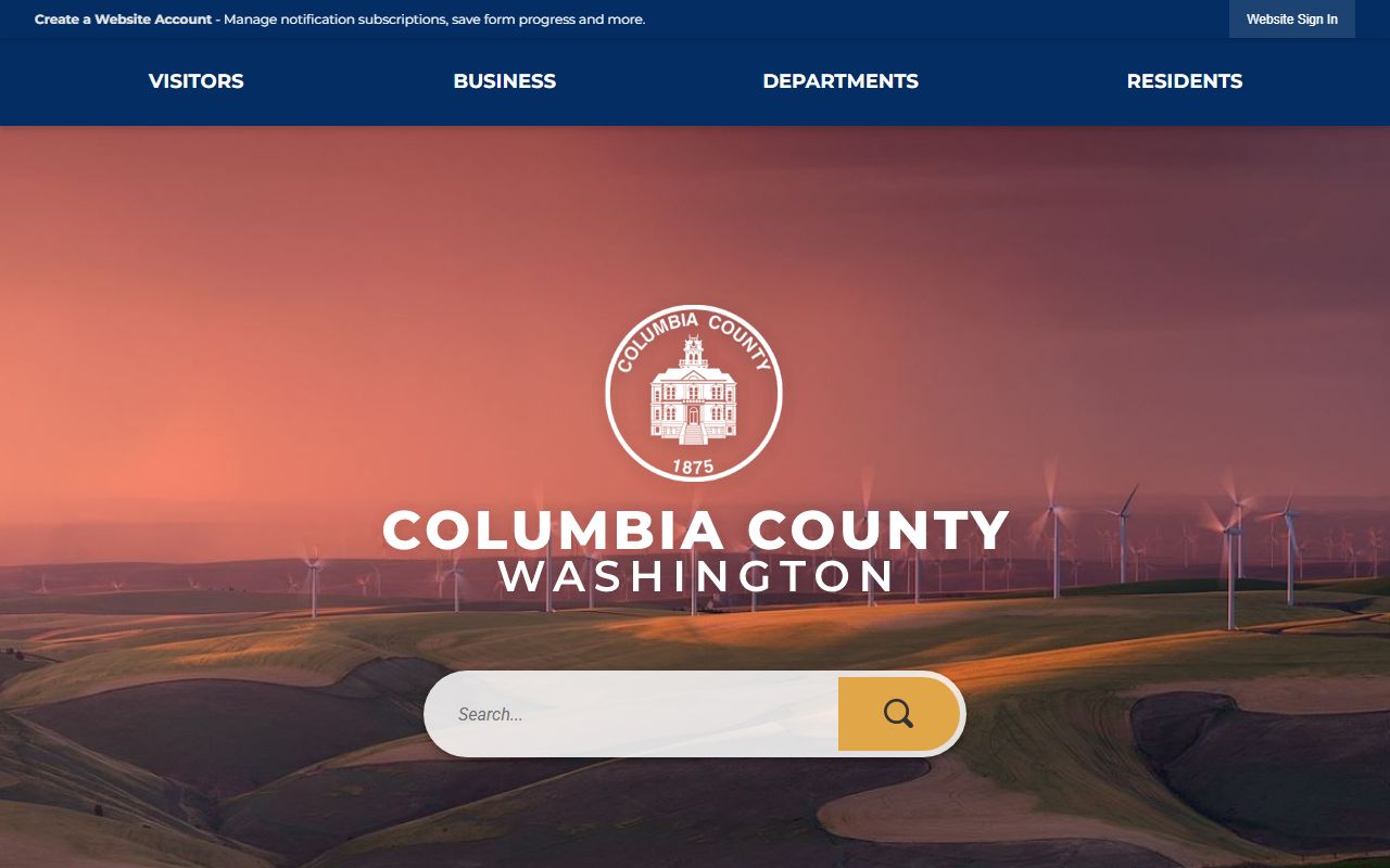 Columbia County government website - background check public records