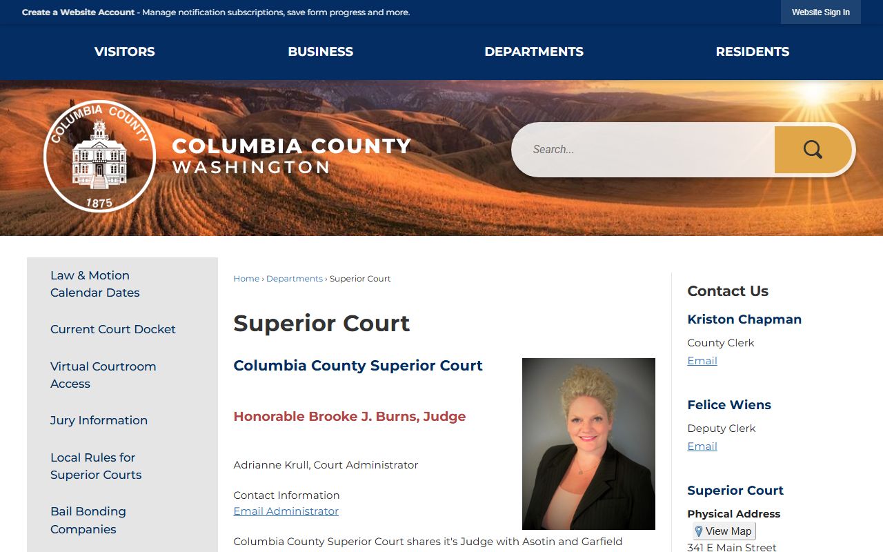 Columbia County Superior Court - criminal background check records